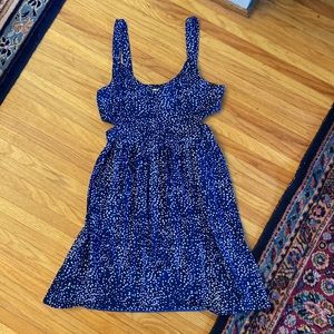 Polka dot cut-out dress